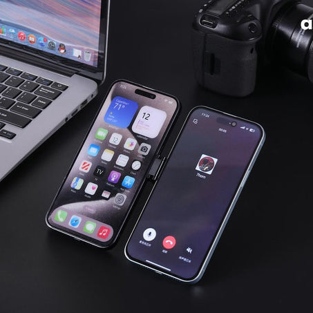 asStylish Twins Carry Stand 2台の端末を連結 手帳型 スマホスタンド スマートフォンキャリースタンド