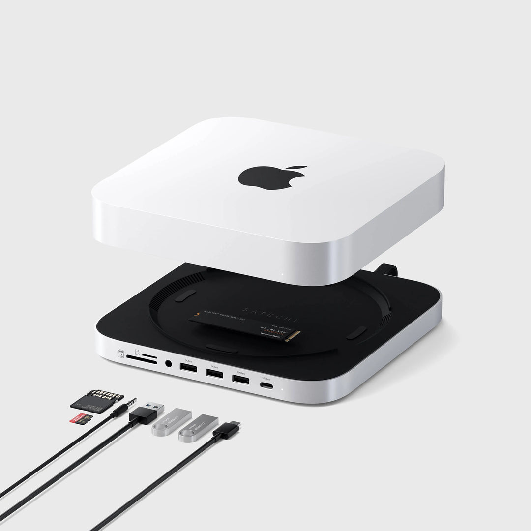 Satechi Stand & Hub for Mac Mini Studio with NVMe SSD Enclosure NVMe対応外付けケース スタンド&ハブ