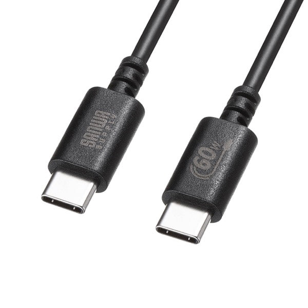 SANWA Type-C 充電ケーブル急速充電 PD対応 60W USB-IF認証品 通信
