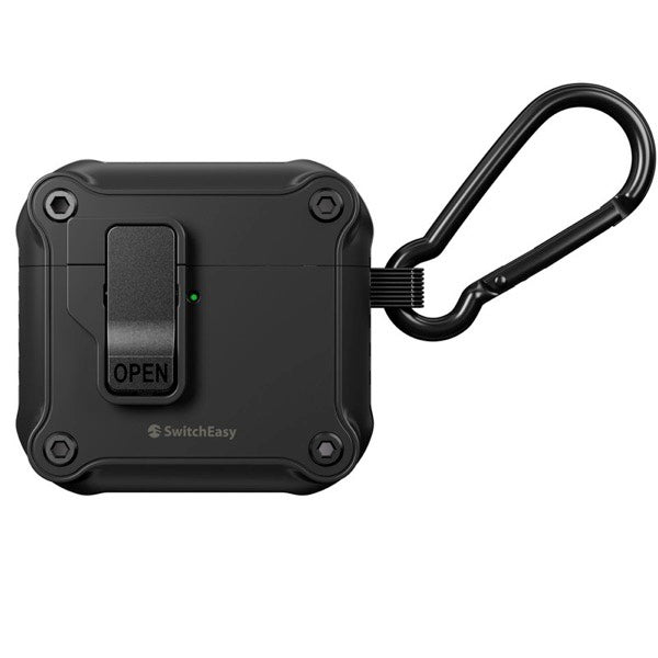 SwitchEasy AirPods 4 Rugged Shield カラビナ付き 耐衝撃ケース
