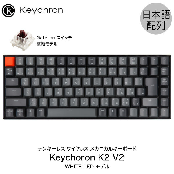 Keychron K2 V2 有線 / ワイヤレス Mac対応 テンキーレス メカニカル 