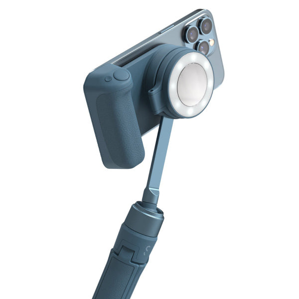 SHIFTCAM SnapGrip オールインワンキット 3200mAh MagSafe対応モバイルバッテリー内蔵カメラグリップ LEDリングライト  セルフィースティック&三脚 キャリングケース付き