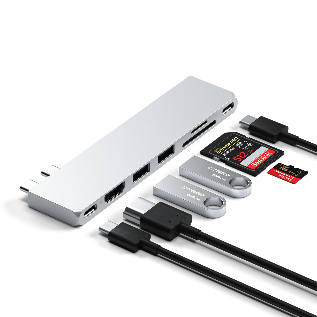 Satechi Pro Hub Slim USB-C PRO PD対応 ハブ スリムアダプター Satechi Pro Hub Slim USB-C PRO PD対応 ハブ スリムアダプター