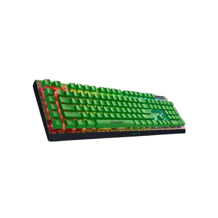 Razer BlackWidow V4 X Minecraft Edition Green Switch 英語配列 緑軸 有線 フルサイズ メディアキー/ローラー＆マクロキー搭載 メカニカル ゲーミングキーボード