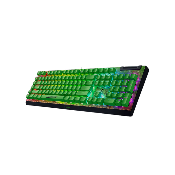 Razer BlackWidow V4 X Minecraft Edition Green Switch 英語配列 緑軸 有線 フルサイズ メディアキー/ローラー＆マクロキー搭載 メカニカル ゲーミングキーボード
