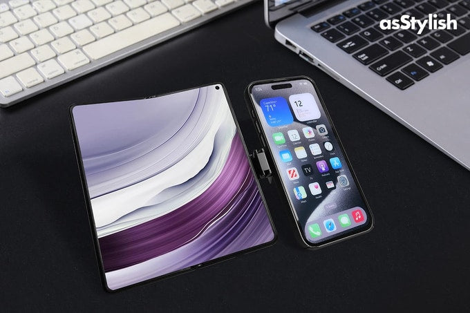 asStylish Twins Carry Stand 2台の端末を連結 手帳型 スマホスタンド スマートフォンキャリースタンド