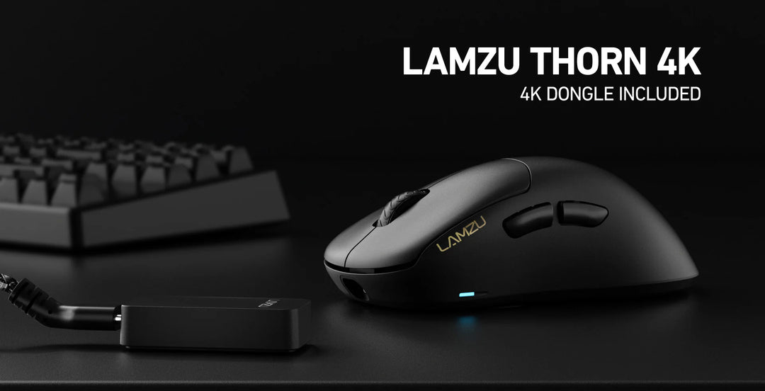 LAMZU Thorn 4K 4Kレシーバー付属  超軽量 約52g ワイヤレスゲーミングマウス Black