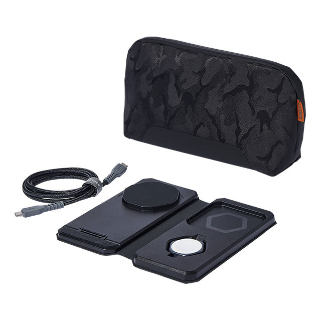 UAG SRGE 3-IN-1 TRAVEL + DESKTOP CHARGER 15W MagSafe対応 ワイヤレス充電器