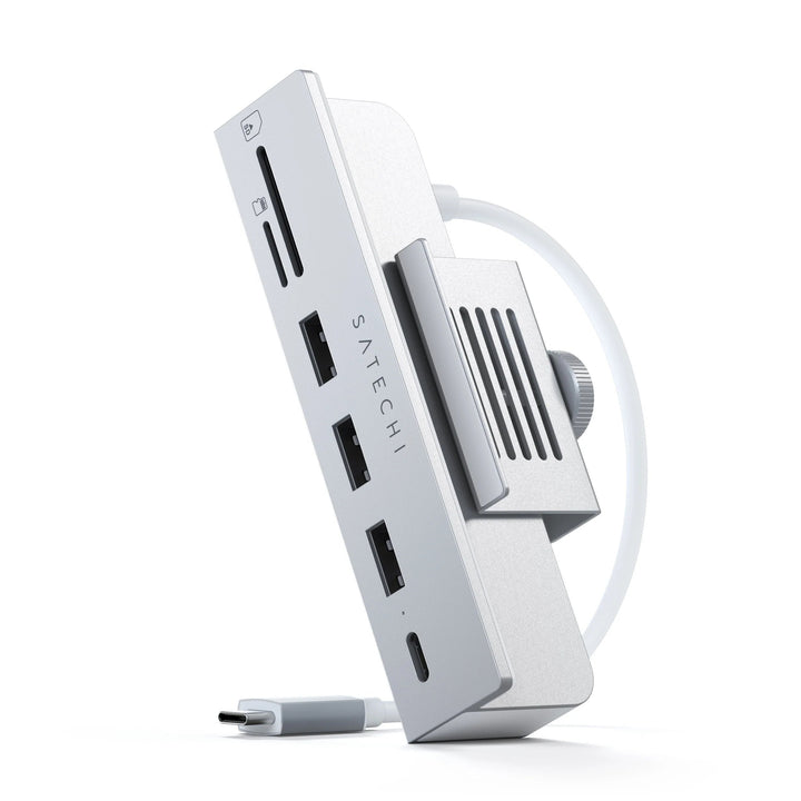 Satechi USB-C Clamp Hub for 24" iMac クランプハブ iMac 24インチ用 (2021/2023) USB-C データポート USB-Ax3ポート Micro/SDカードリーダー USBハブ