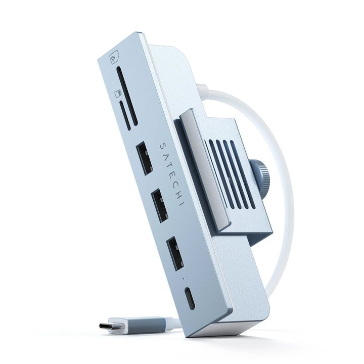 Satechi USB-C Clamp Hub for 24" iMac クランプハブ iMac 24インチ用 (2021/2023) USB-C データポート USB-Ax3ポート Micro/SDカードリーダー USBハブ