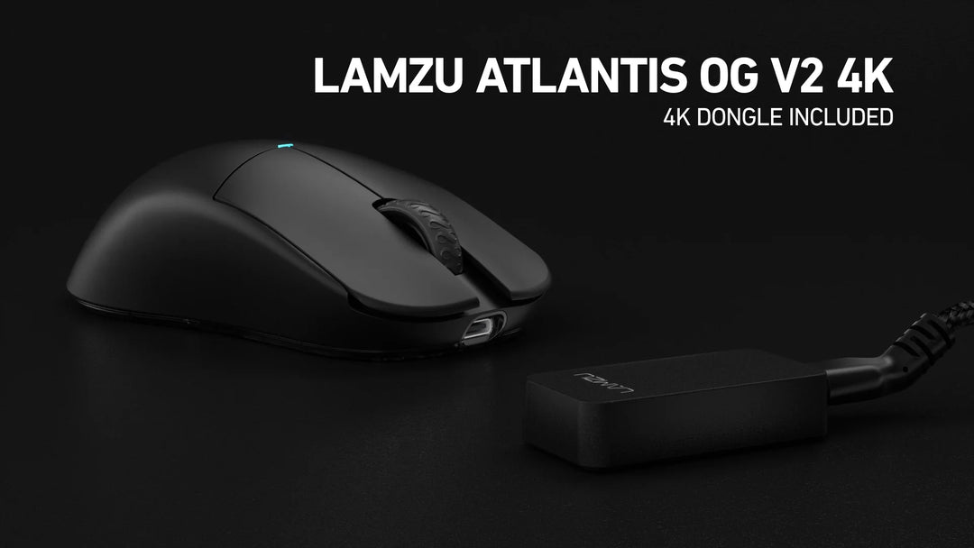 LAMZU Atlantis OG V2 4K 4Kレシーバー付属 超軽量 約57gワイヤレスゲーミングマウス Charcoal Black