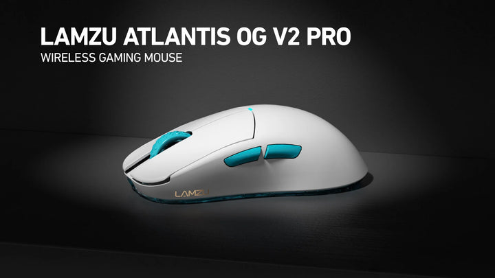 LAMZU Atlantis OG V2 Pro 超軽量 約57g ワイヤレスゲーミングマウス Polar White