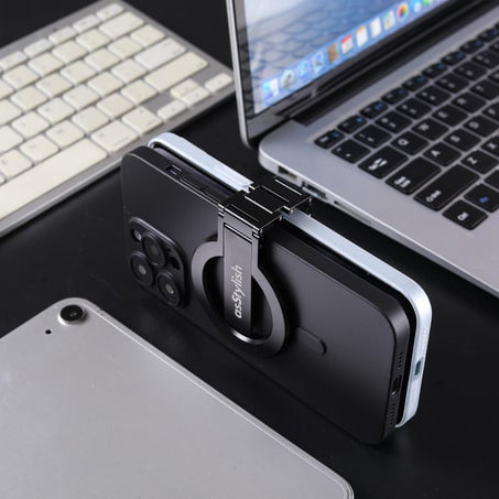 asStylish Twins Carry Stand 2台の端末を連結 手帳型 スマホスタンド スマートフォンキャリースタンド